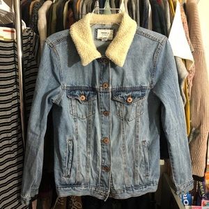 Forever 21 Denim Jacket With Fur